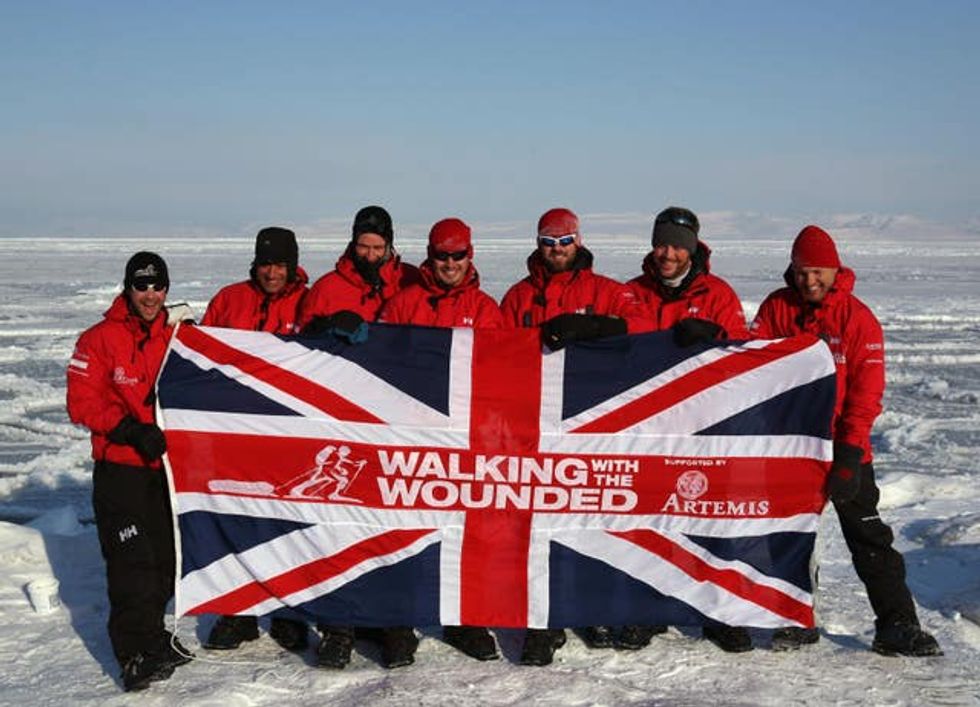 With other Walking With The Wounded fundraisers as the trained for trek to the North Pole in 2011