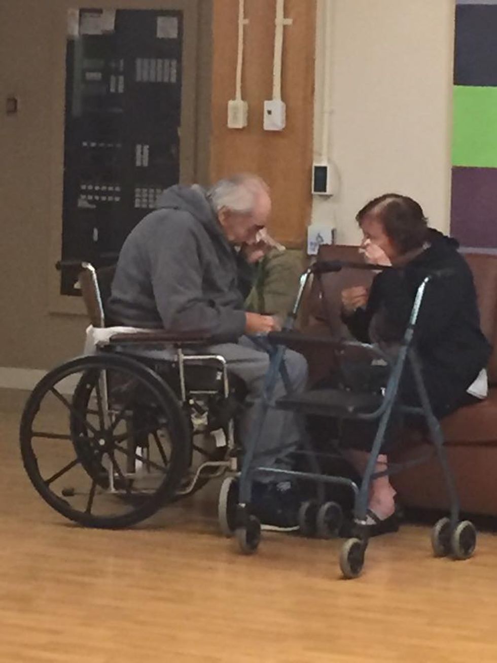 Wolfram and Anita Gottschalk's tearful goodbye as they go back to their separate care homes