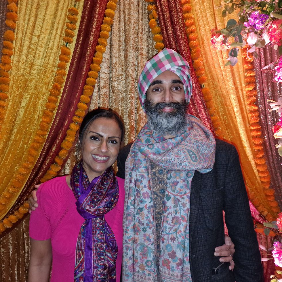 Woman and man standing next to each other