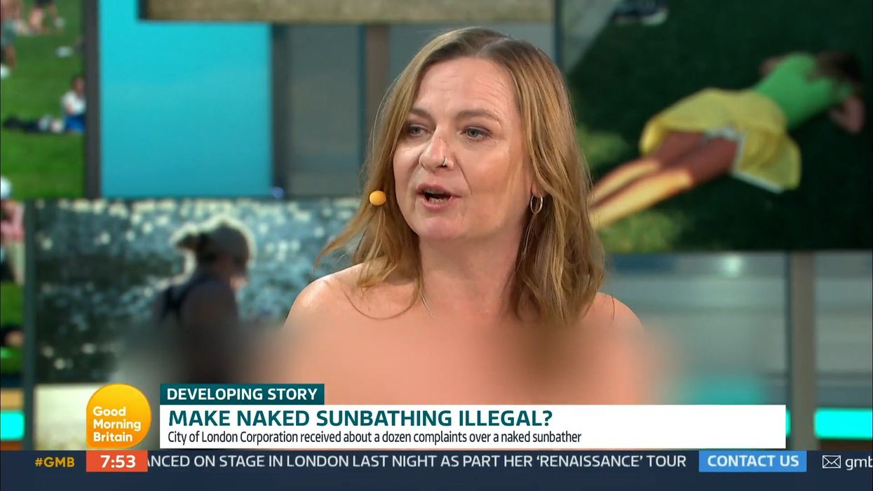 Woman appears on GMB to defend naked sunbathing - while completely naked