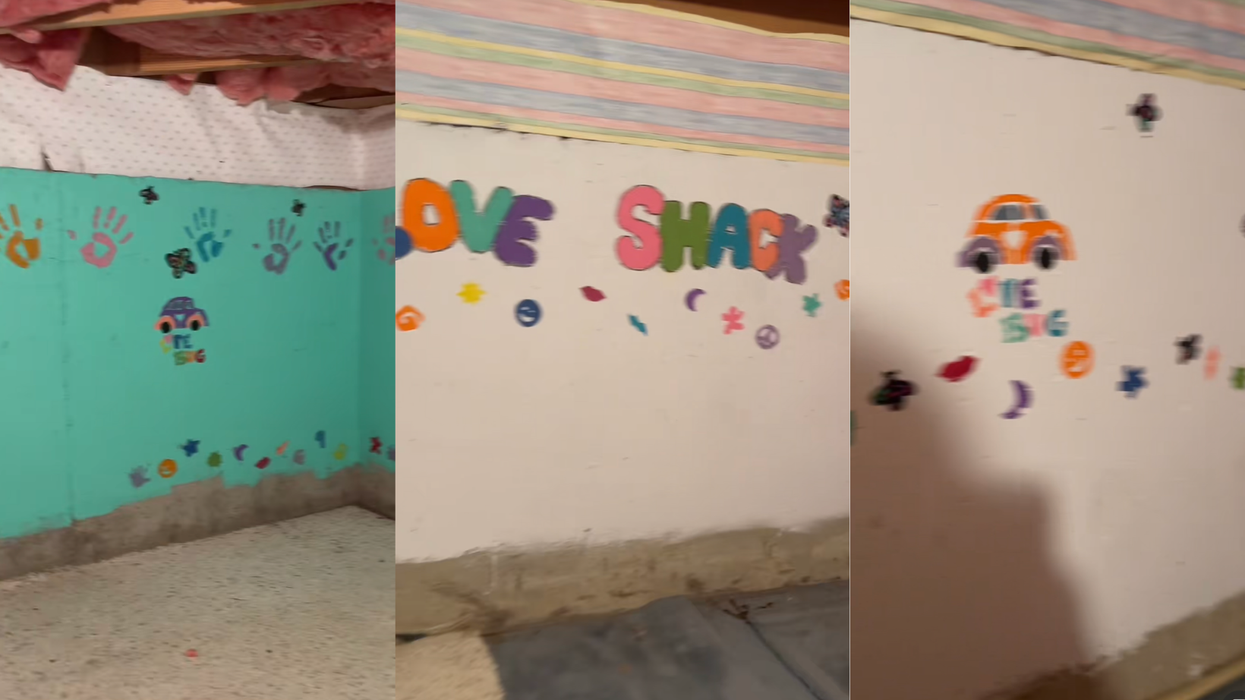 Woman finds hidden room in her house full of creepy paintings indy100