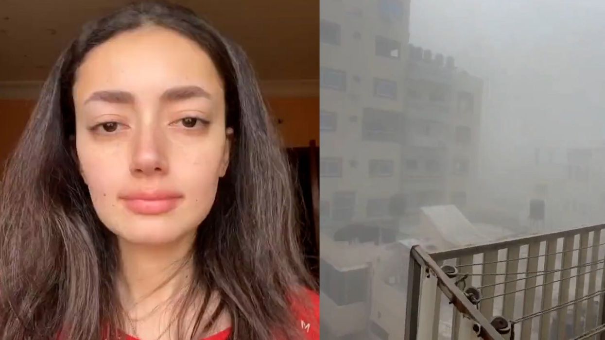 Gaza woman bravely films as Israel attack turns her life upside down