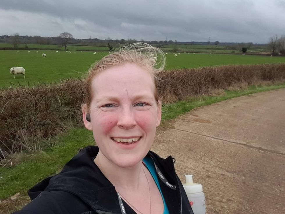 Woman looking into camera