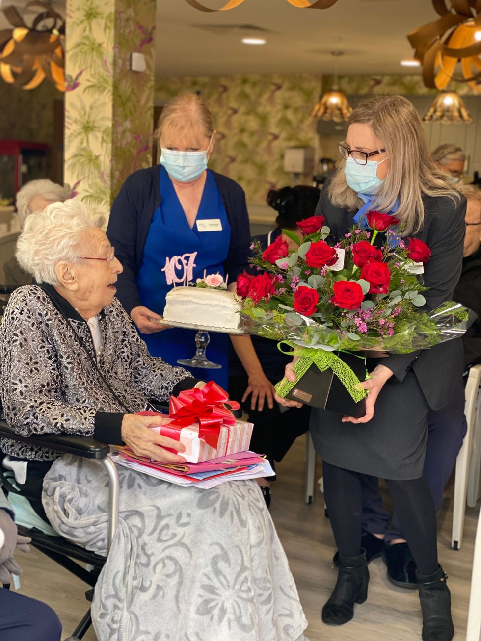 Woman pens poem for 107th birthday