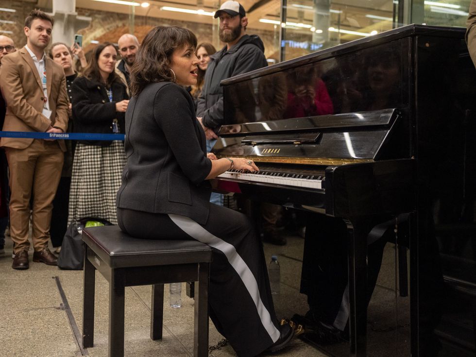 Woman playing piano