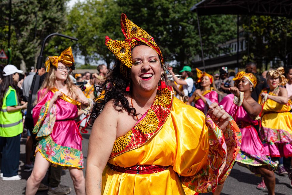 Woman smiling and looking at the camera