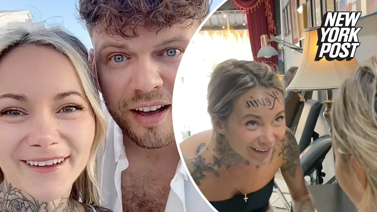 Tattoo artist gives verdict on influencers 'desperate' forehead ink of boyfriend's name