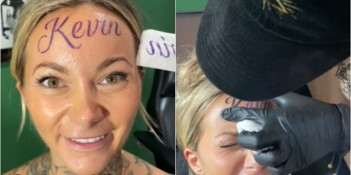 Tattoo artist gives verdict on influencers 'desperate' forehead ink of