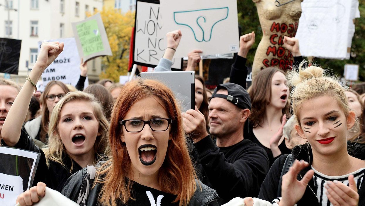 Women in Poland strike