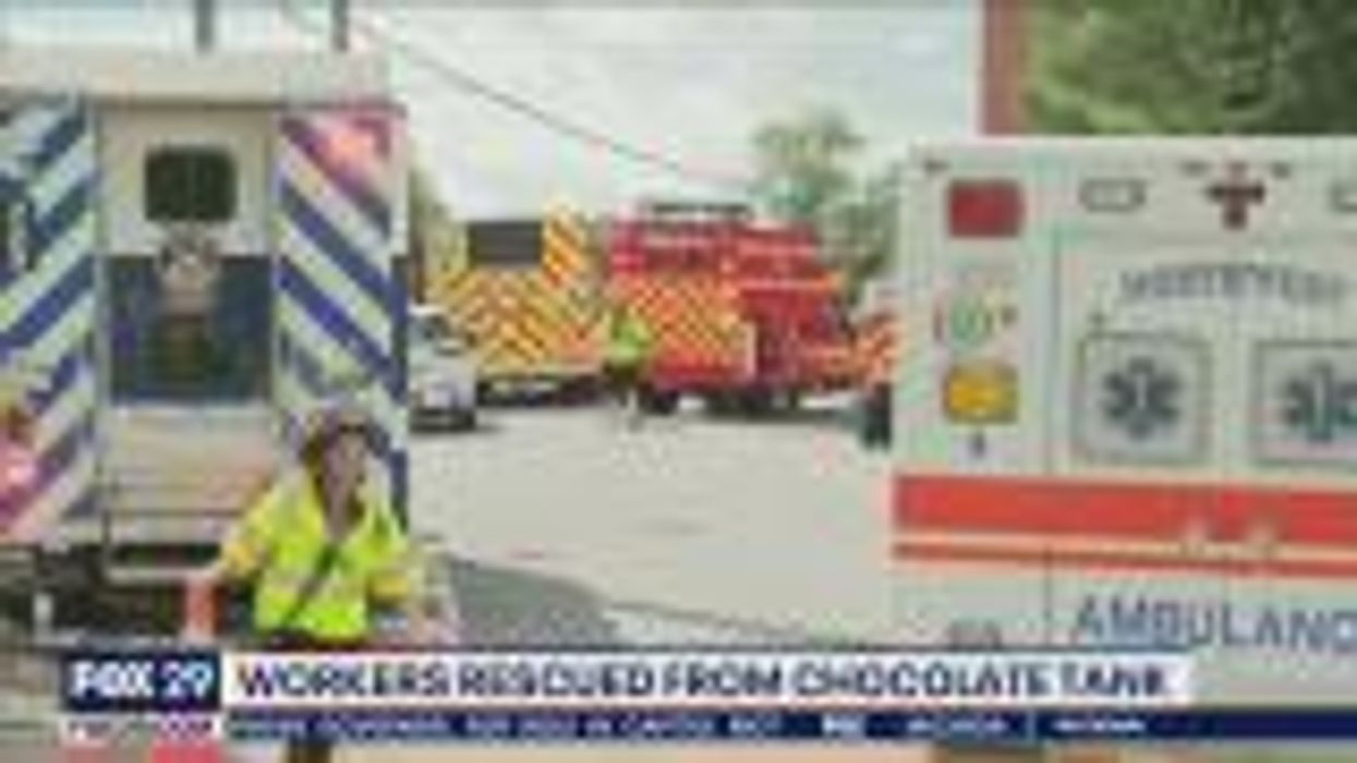 Two people fell and got trapped in a tank of chocolate at an M&M factory
