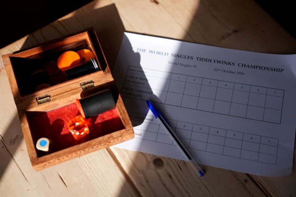 World Singles Tiddlywinks Championship scorecard