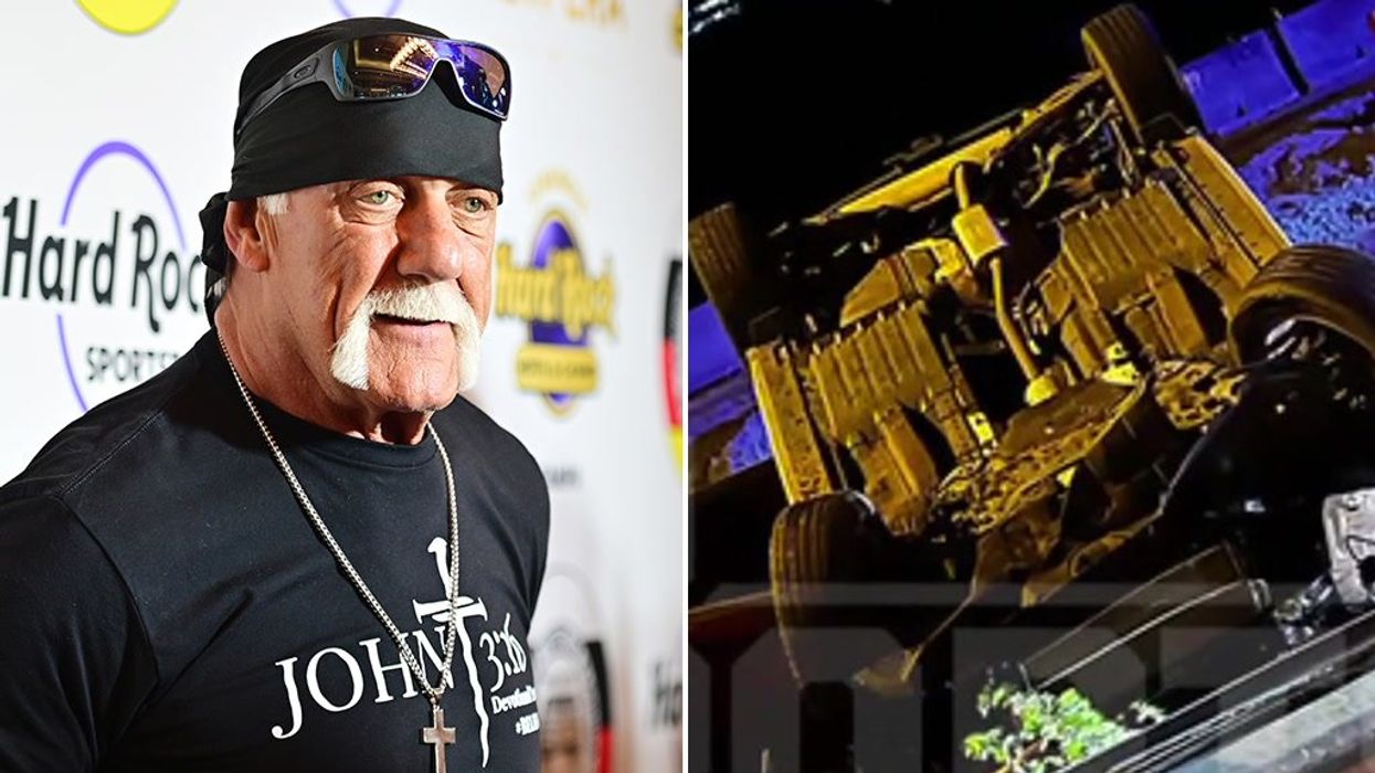 Hulk Hogan helps rescue teenager whose car flipped in crash