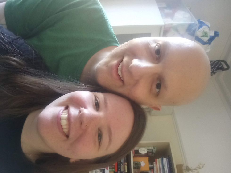 Yani during his treatment with his partner Ruby Hodgson (Dr Yani Berdeni/PA)