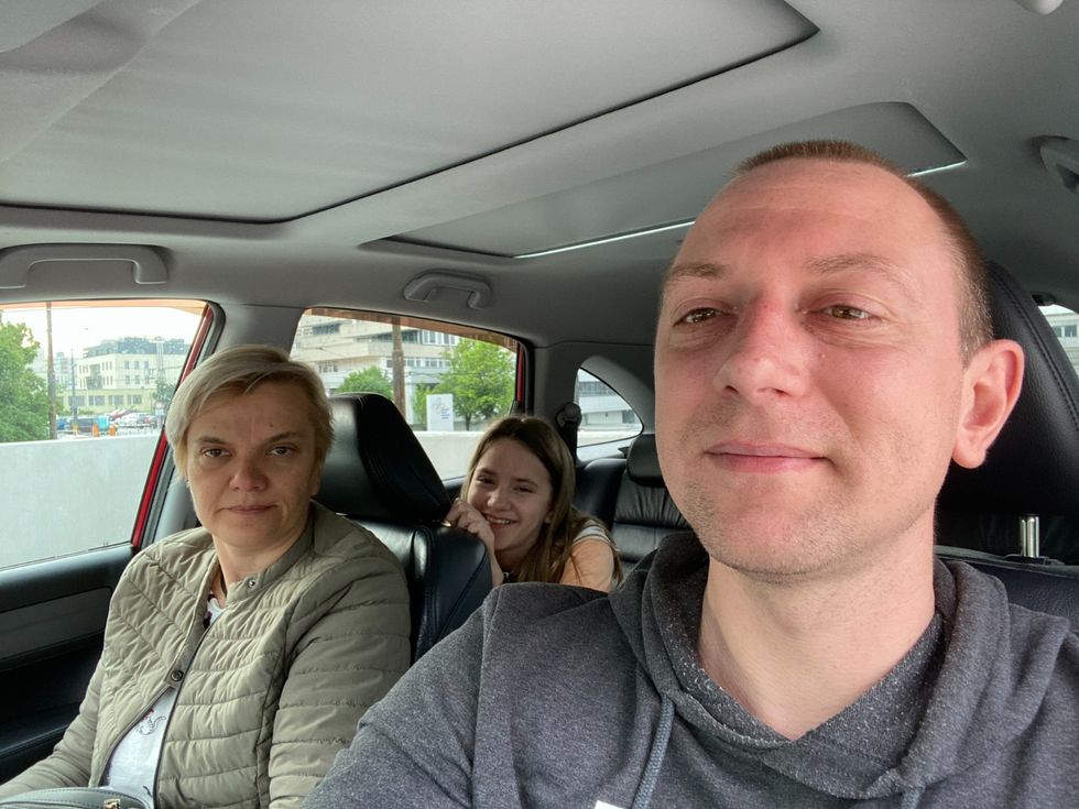 Yehevny (right) and Svetlana Makarenko, with their daughter Dasha, 10,