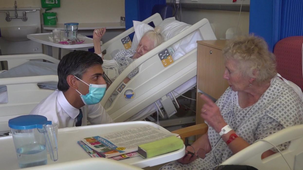 Rishi Sunak caught off guard by hospital patient who tells him to pay NHS staff more