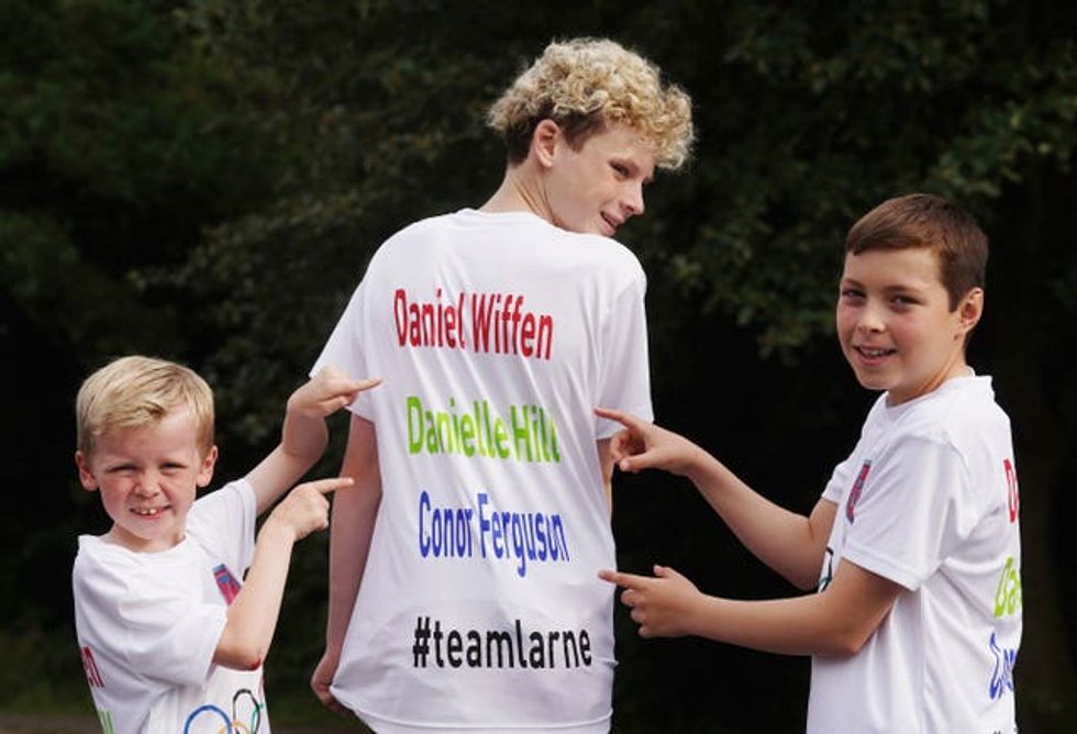 Young members of Larne Swimming Club (Brian Lawless/PA)