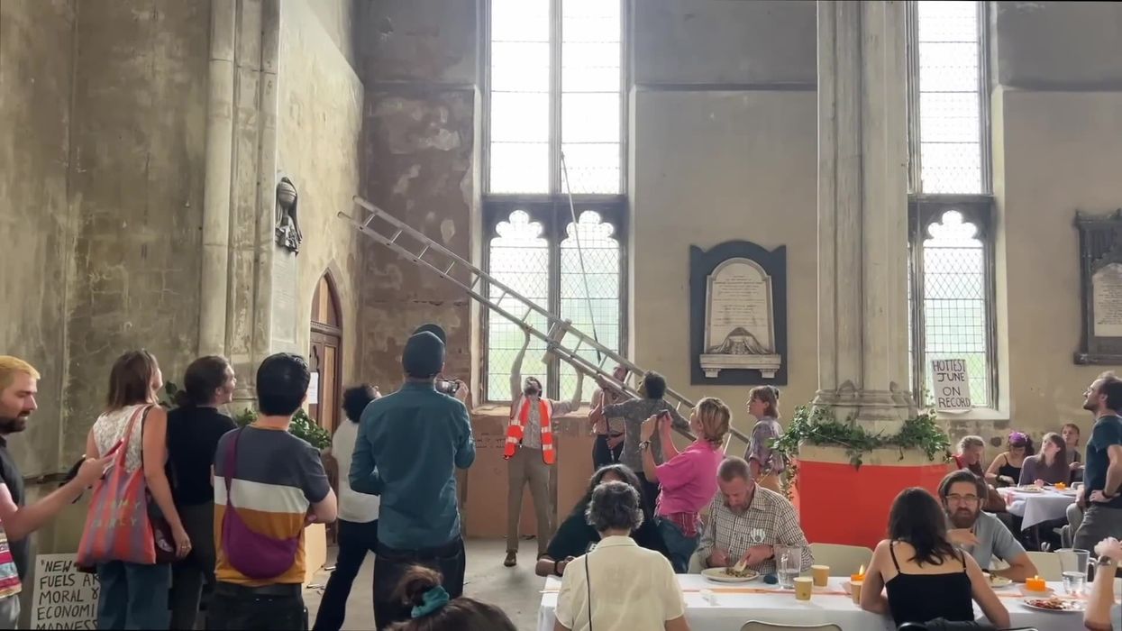 Just Stop P****** Everyone Off counter-protesters crash Just Stop Oil banquet with alarms