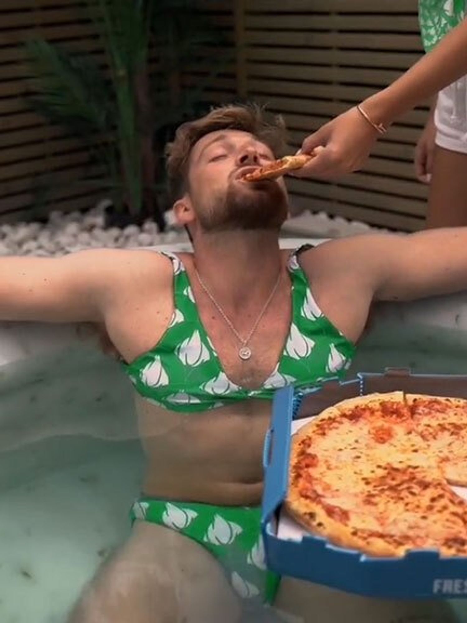 Zara McDermott and boyfriend go for a dip in a familiar sauce …