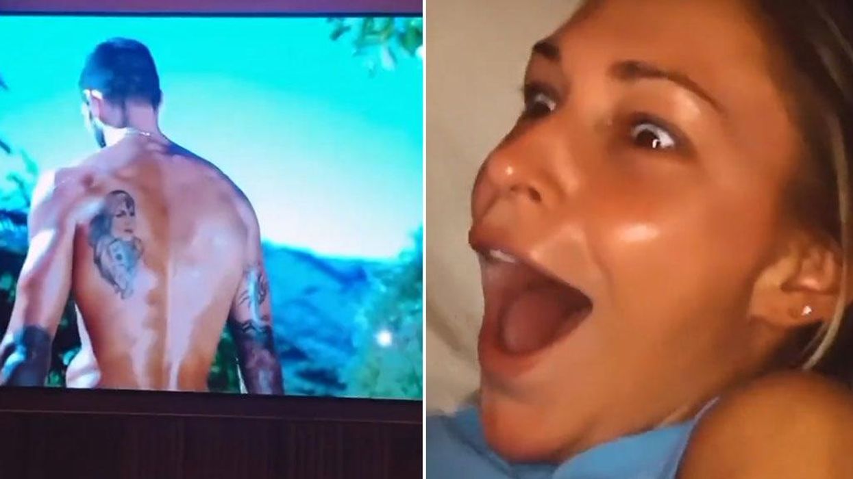 Zara McDermott's reaction to ex Adam Collard re-entering Love Island villa goes viral