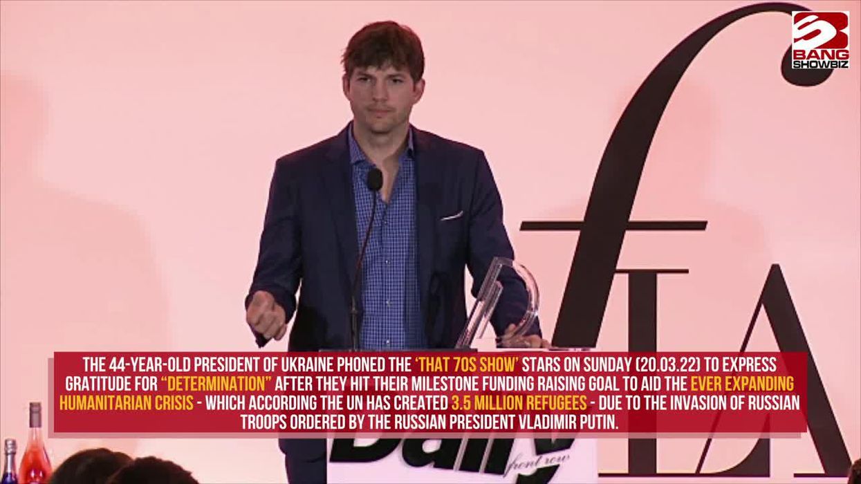 Ukrainian President Zelensky gives shoutout to Mila Kunis and Ashton Kutcher